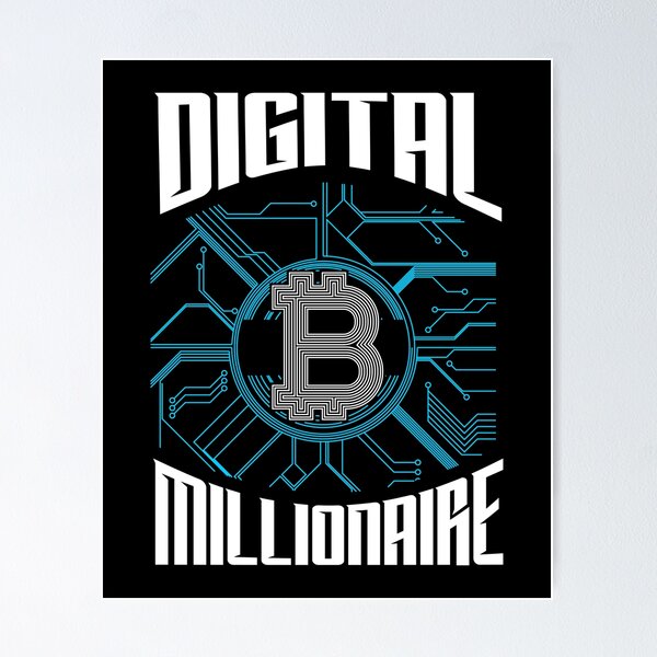 Item preview, Digital Millionaire Bitcoin Cryptocurrency designed and sold by groovezero.
