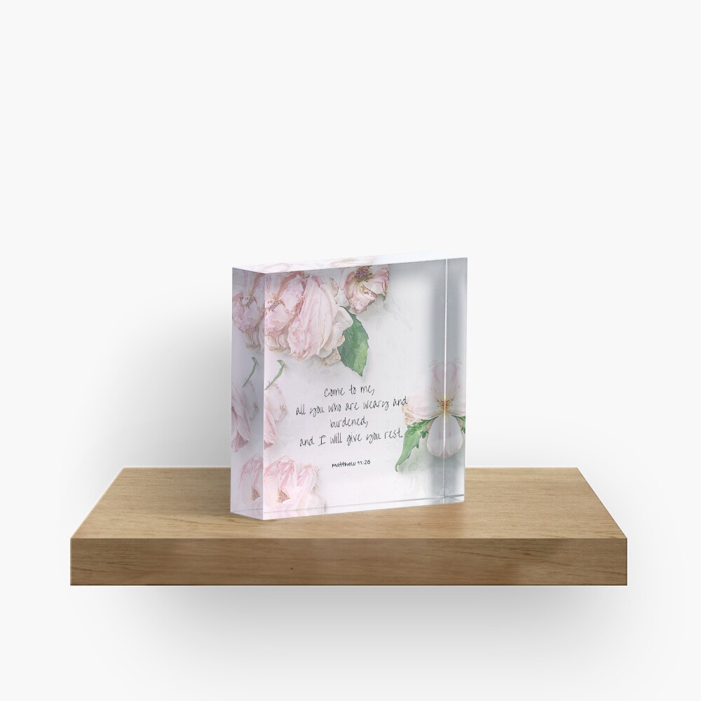 Matthew 11:28 Acrylic Block