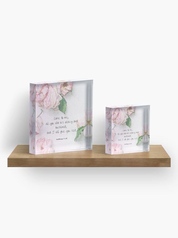 Alternate view of Matthew 11:28 Acrylic Block