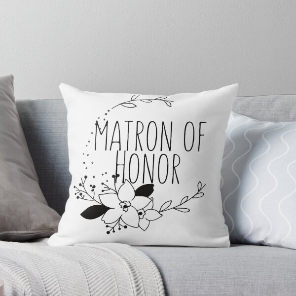 Item preview, Black and White Floral Matron of Honor Design designed and sold by Makattack99.