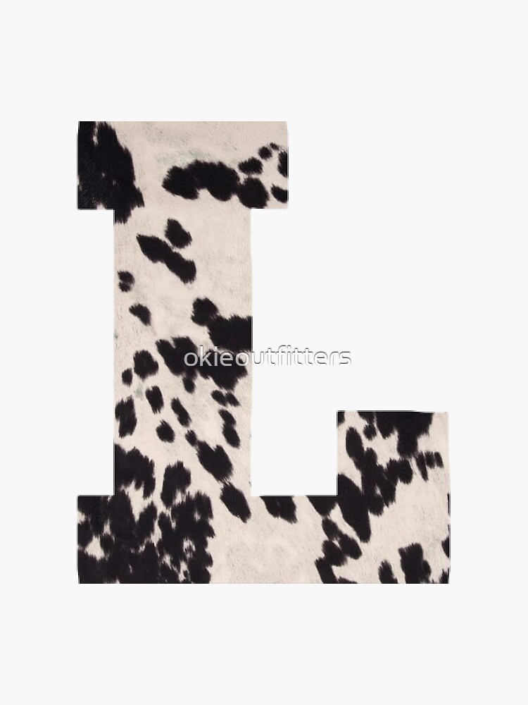 Louisvuitton Logo Cowprint Sticker By Salem Walsh - Cow Print Lv