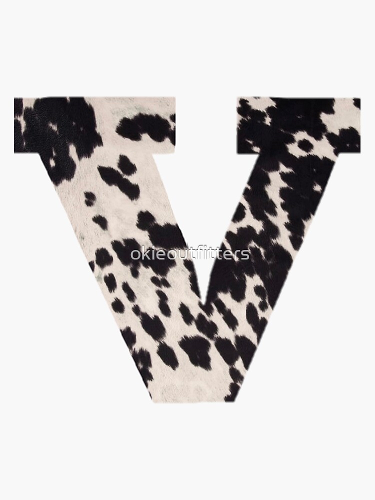 Louisvuitton Logo Cowprint Sticker By Salem Walsh - Cow Print Lv