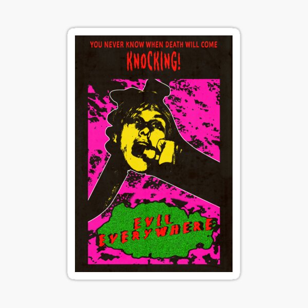 EVIL EVERYWHERE - Original Movie Poster Sticker