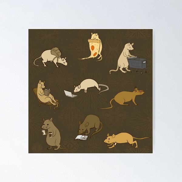 Item preview, Rats Having a Good time designed and sold by BigWithBugEyes.