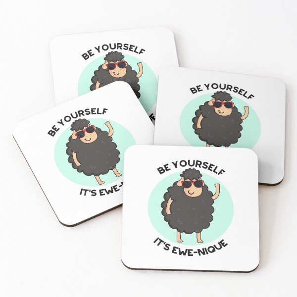 Item preview, Be Yourself Be Ewenique Funny Sheep Puns  designed and sold by punnybone.