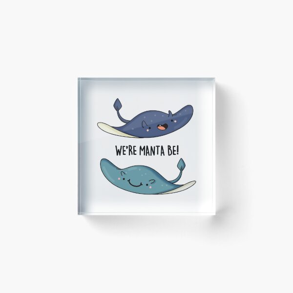 Item preview, We're Manta Be Funny Manta Ray Puns  designed and sold by punnybone.