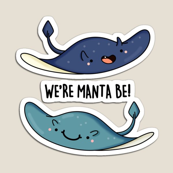 Item preview, We're Manta Be Funny Manta Ray Puns  designed and sold by punnybone.