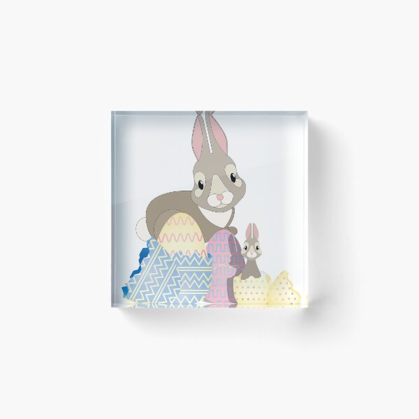 Item preview, Easter Bunnies with Eggs designed and sold by TigsArts.