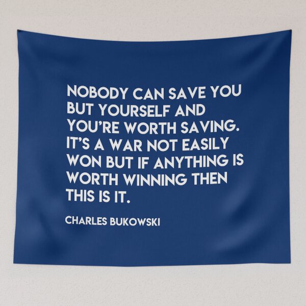 Item preview, Bukowski - Nobody can save you but yourself designed and sold by Skippingbird.