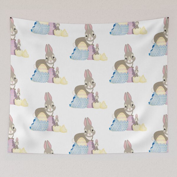 Item preview, Easter Bunnies with Eggs designed and sold by TigsArts.
