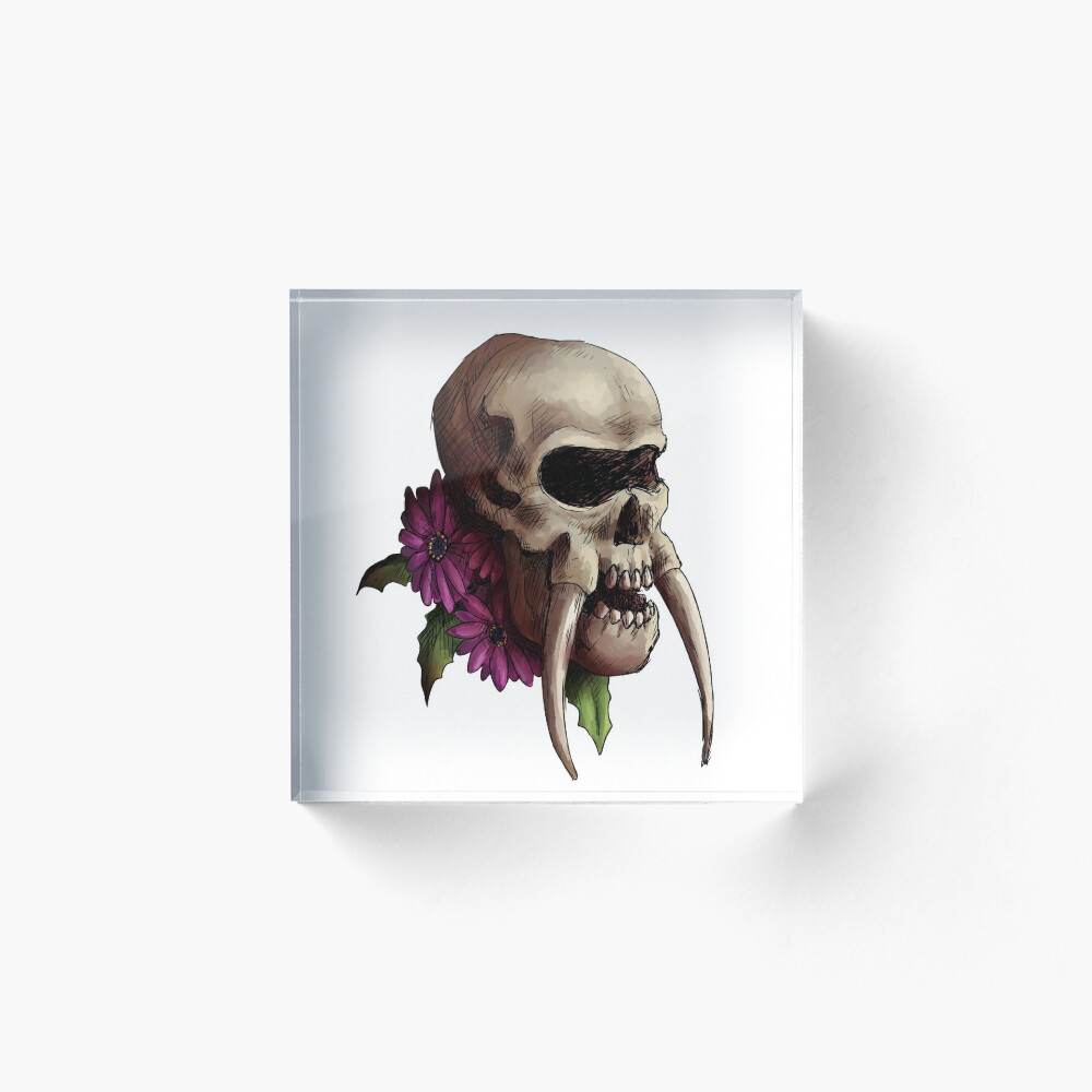 Cyclops Skull with Flowers