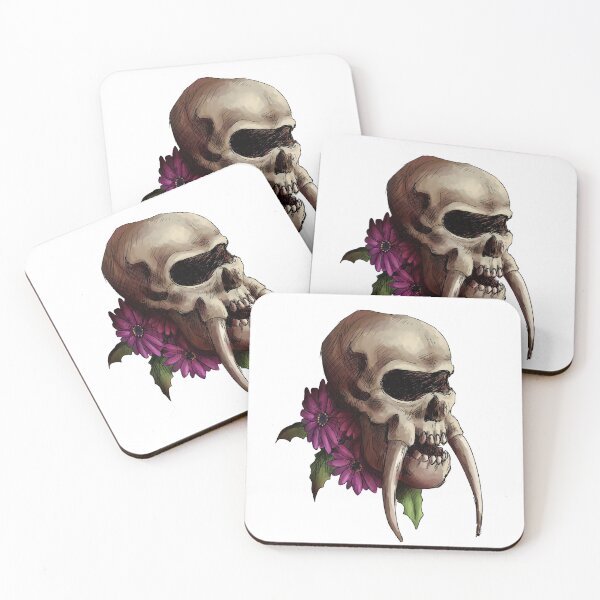 Item preview, Cyclops Skull with Flowers designed and sold by Shadehlyne.