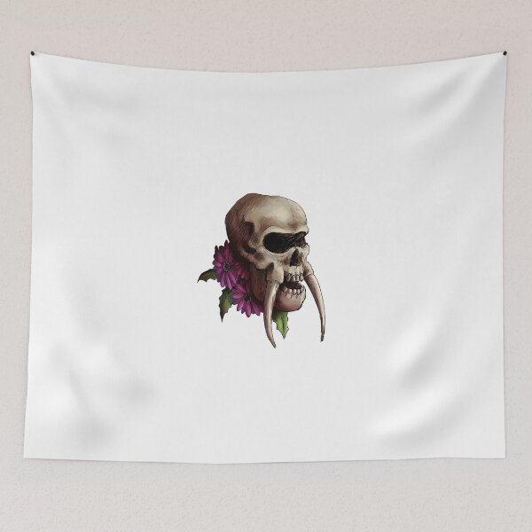 Item preview, Cyclops Skull with Flowers designed and sold by Shadehlyne.