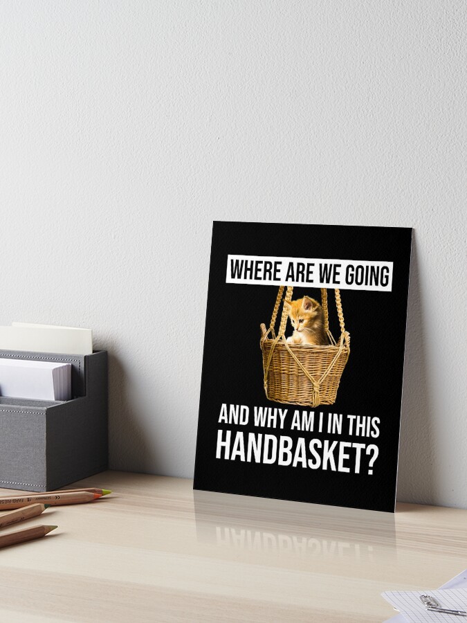 Where are we going, and what's with the handbasket? : Photo