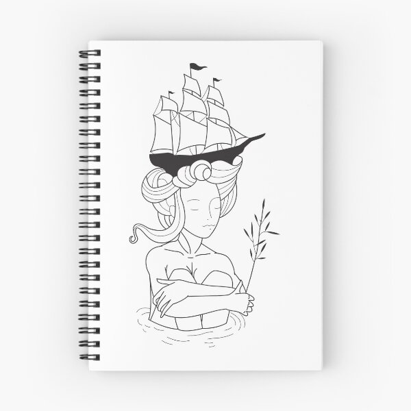 Item preview, Thoughts of Travel (Black Print) designed and sold by Mathildashop.