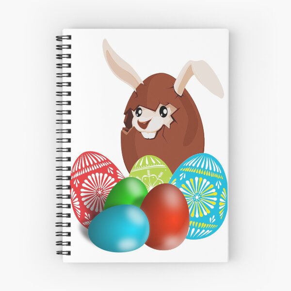 Item preview, Bunny with Colorful Easter Eggs designed and sold by TigsArts.