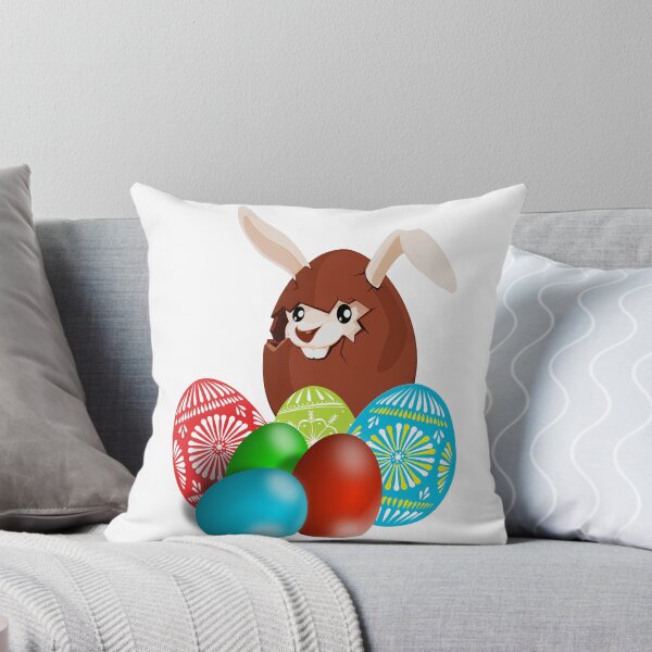 Item preview, Bunny with Colorful Easter Eggs designed and sold by TigsArts.