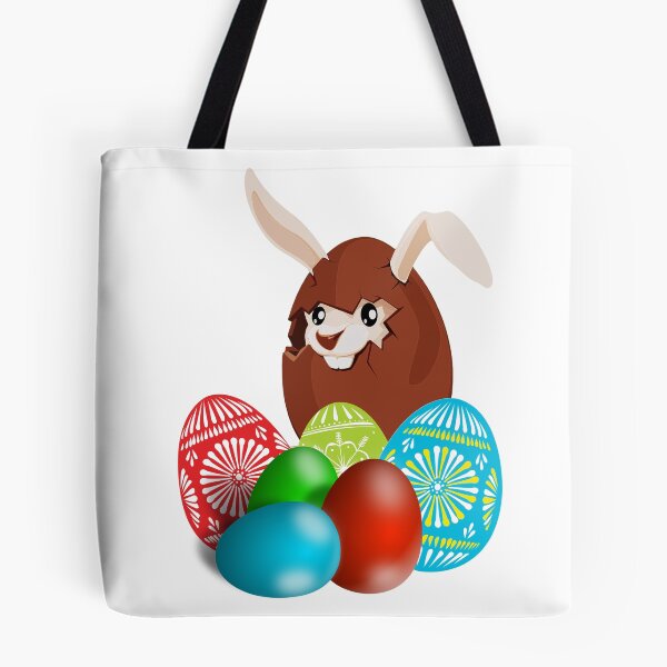 Item preview, Bunny with Colorful Easter Eggs designed and sold by TigsArts.