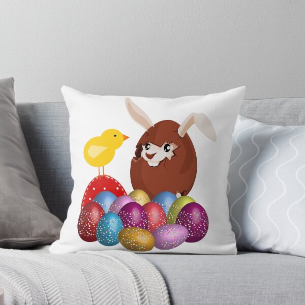 Item preview, Bunny and Chick with Easter Eggs designed and sold by TigsArts.