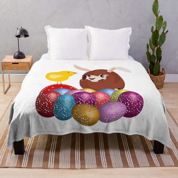 Item preview, Bunny and Chick with Easter Eggs designed and sold by TigsArts.