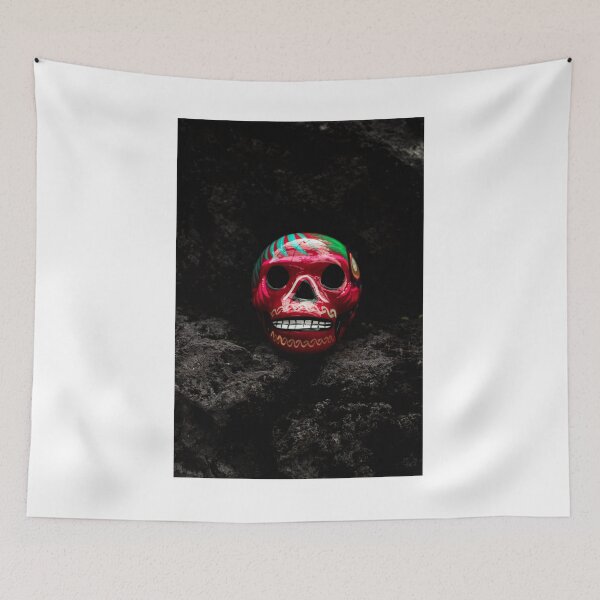 Item preview, COLORED PAINTED MONSTER SKULL ON REDBUBBLE designed and sold by IMRAN  AHMED.