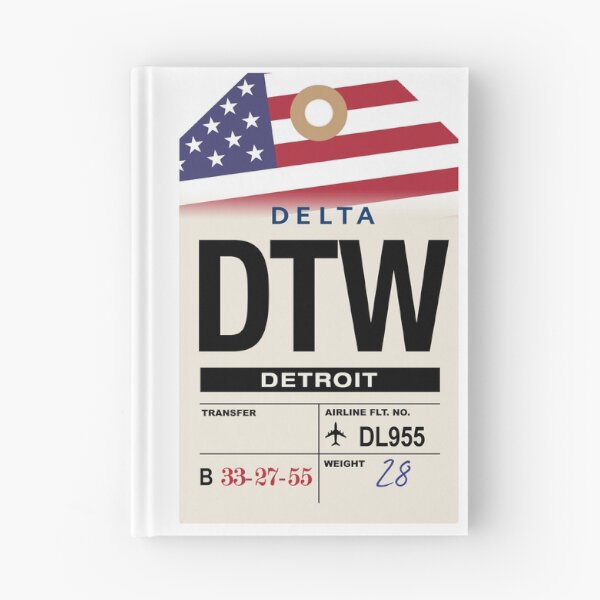 Item preview, Detroit (DTW) MIchigan Airline Luggage Tag designed and sold by travelwitheric.