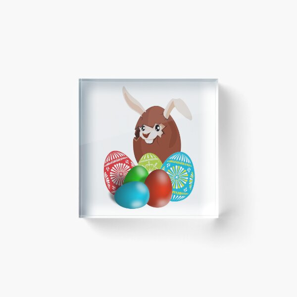 Item preview, Bunny with Colorful Easter Eggs designed and sold by TigsArts.