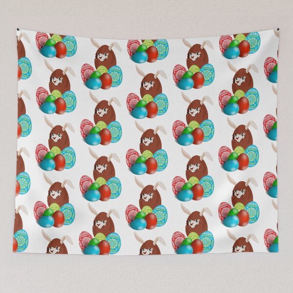 Item preview, Bunny with Colorful Easter Eggs designed and sold by TigsArts.