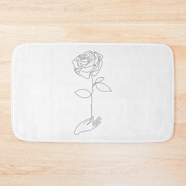 Item preview, Single Line Rose (Black Print) designed and sold by Mathildashop.