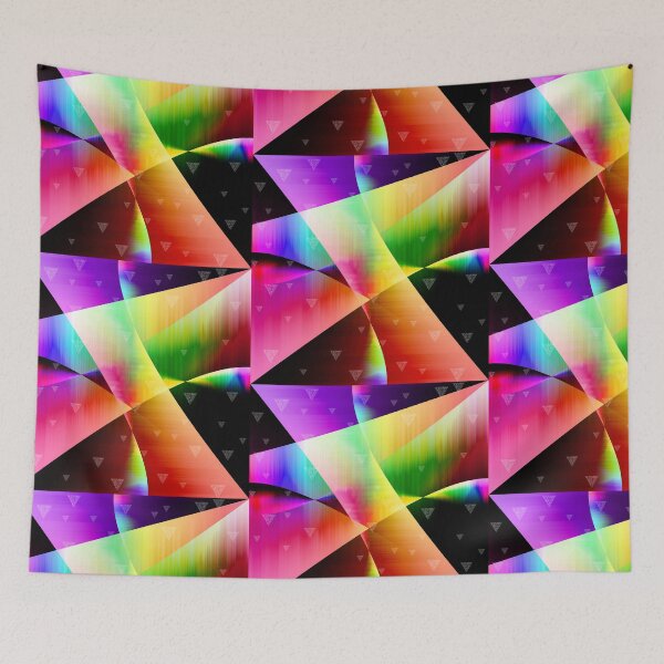 Item preview, multi colored curved abstract digital art  designed and sold by hutofdesigns.