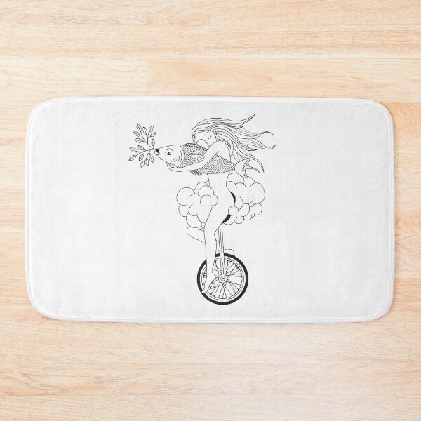 Item preview, Unicycle Girl (Black Print) designed and sold by Mathildashop.