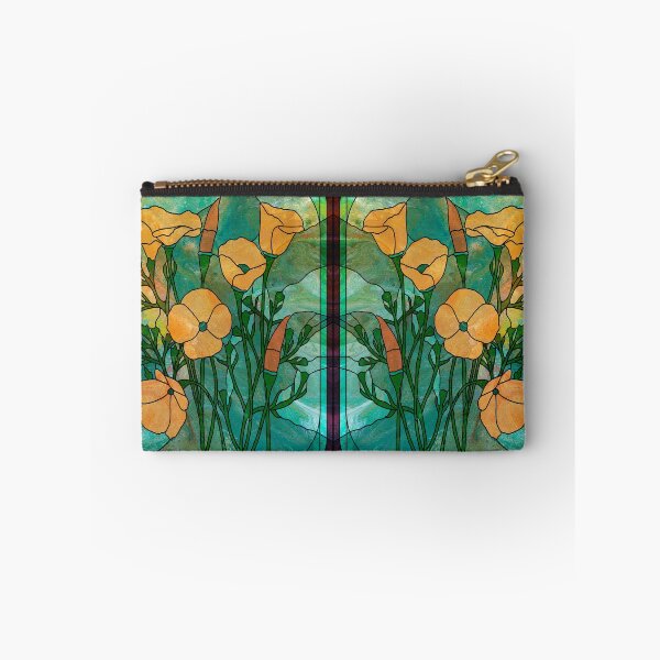 Item preview, Orange Poppies: stained glass style designed and sold by Fluid Visions.