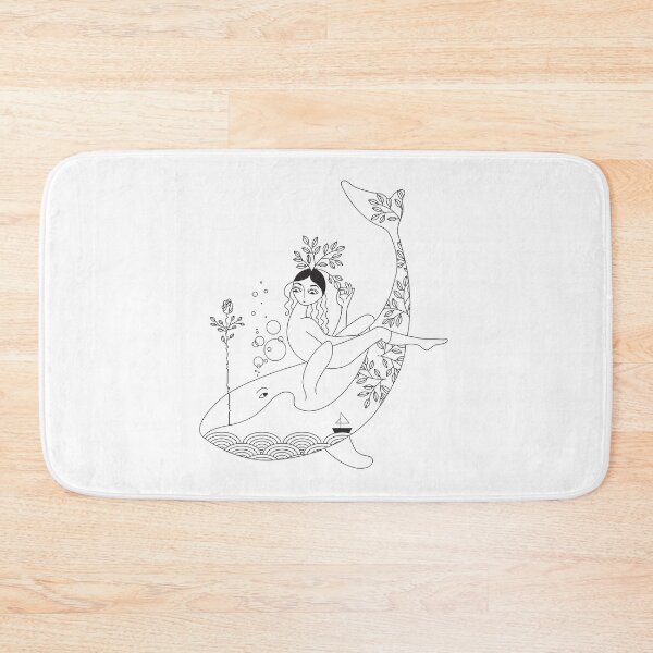 Item preview, Whale Girl (Black Print) designed and sold by Mathildashop.