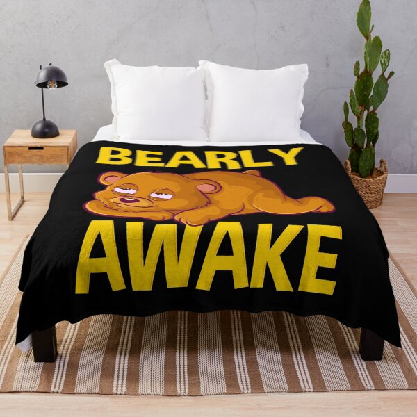 Item preview, Bearly Awake Half Asleep Baby Bear Cub Pun designed and sold by perfectpresents.