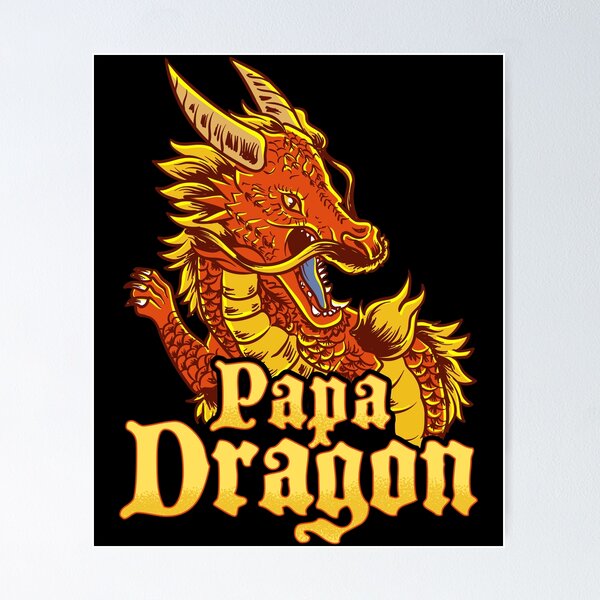Item preview, Awesome Papa Dragon Fearsome Dragon Fantasy Dad designed and sold by perfectpresents.