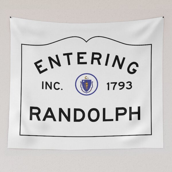 Item preview, Entering Randolph Massachusetts - Commonwealth of Massachusetts Road Sign  designed and sold by NewNomads.