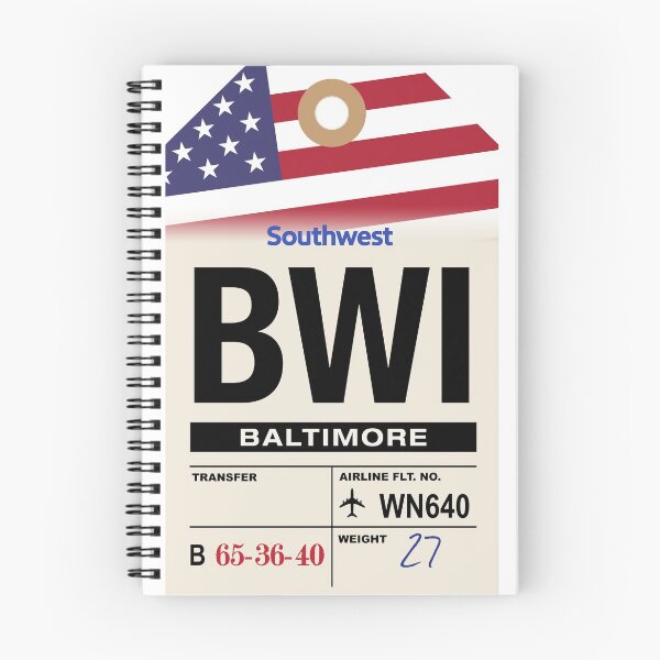 Item preview, Baltimore (BWI) Maryland Airline Luggage Tag designed and sold by travelwitheric.