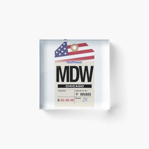 Item preview, Chicago Midway (MDW) Illinois Airline Luggage Tag designed and sold by travelwitheric.