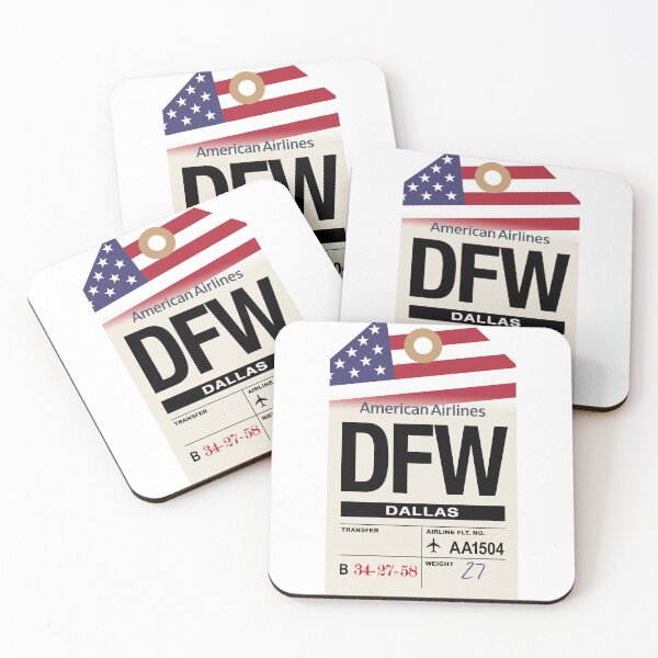 Item preview, Dallas-Fort Worth (DFW) Texas Airline Luggage Tag designed and sold by travelwitheric.