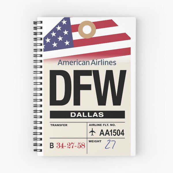 Item preview, Etiqueta de equipaje de la aerolínea Dallas-Fort Worth (DFW) de Texas designed and sold by travelwitheric.