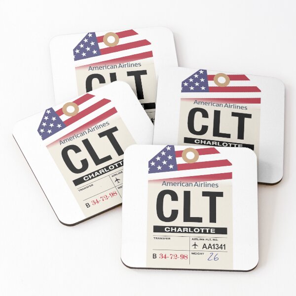 Item preview, Charlotte (CLT) North Carolina Airline Luggage Tag designed and sold by travelwitheric.