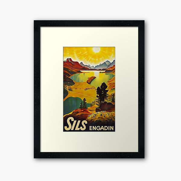 Item preview, Sils Engadin vintage travel poster designed and sold by stickart-marek.