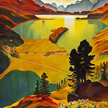 Artwork thumbnail, Sils Engadin vintage travel poster by stickart-marek