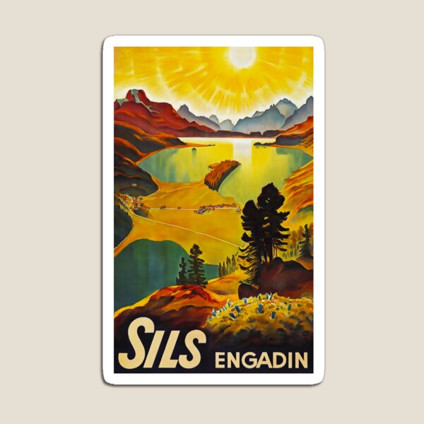 Item preview, Sils Engadin vintage travel poster designed and sold by stickart-marek.