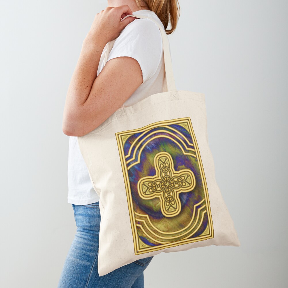 Gold Cross Tote Bag