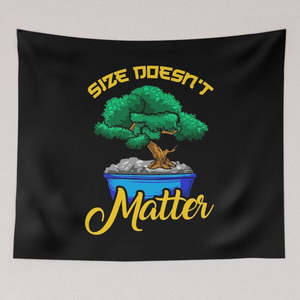 Item preview, Funny Size Doesn't Matter Small Bonsai Tree Plant designed and sold by perfectpresents.
