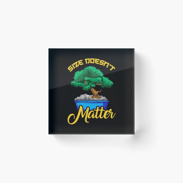 Item preview, Funny Size Doesn't Matter Small Bonsai Tree Plant designed and sold by perfectpresents.