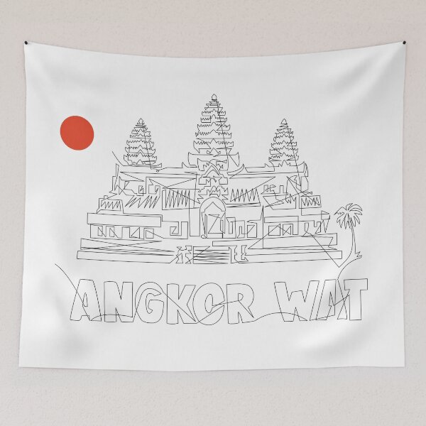 Item preview, Angkor Wat (Black Print) designed and sold by Mathildashop.