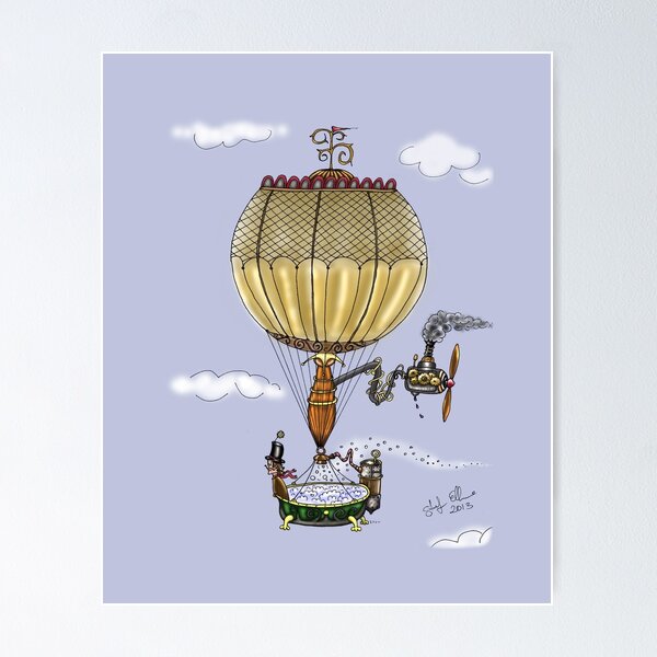 Aperçu de l'œuvre  alors c'est tout! Les fans de steampunk et de dessins animés adoreront cette image originale pour le mur créée et vendue par squigglemonkey.