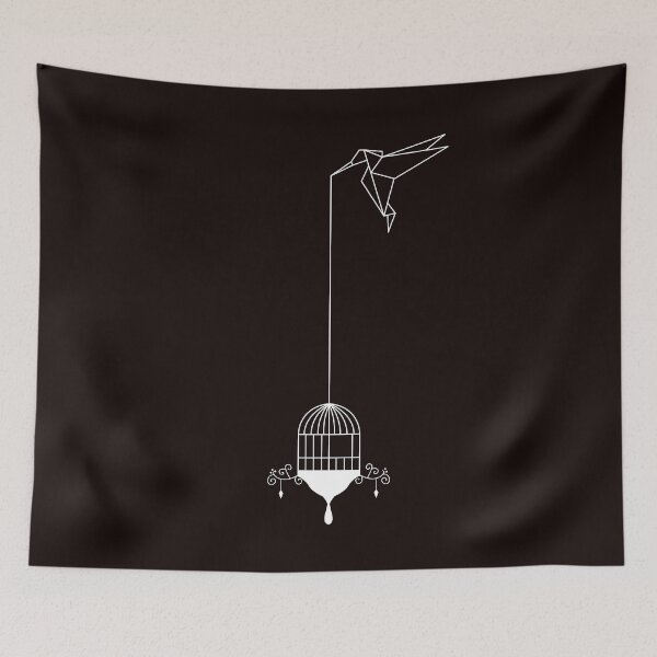 Item preview, Origami Bird Cage (White Print) designed and sold by Mathildashop.